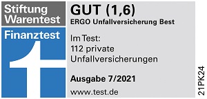Unfallversicherung der ERGO als Produktvariante "Best" mit "Gut" bewertet.